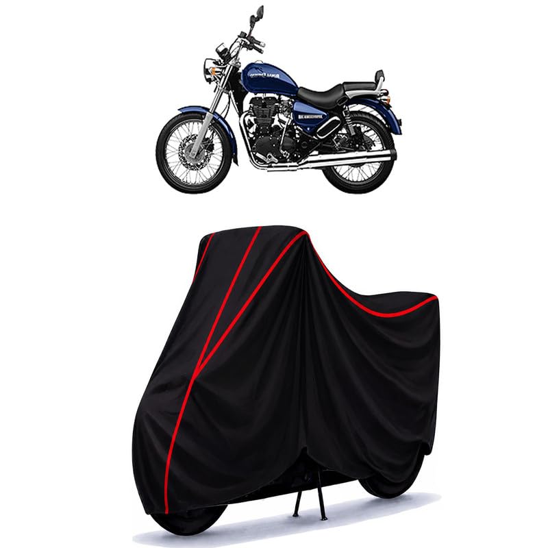 Image of Thunderbird 350 BS6 Water Resistant Bike Cover for All Motorcycles & Rain | Heavy Duty Taffeta Fabric | UV Protection, Dustproof, Scratchproof | All Weather Two Wheeler Body Cover with Elastic Bottom