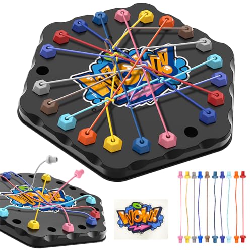 Brainy Knots, Juego Desenredar Cuerdas Twisted Rope Board Game Actividades Interiores Educativas Juguetes de Lazos Interactivos Divertido Juego de Estrategia Juegos de Lógica para Todas Edades