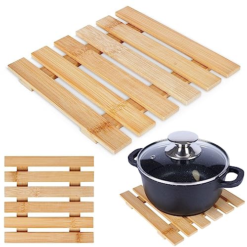 Salvamanteles De Madera Con Diseño De Árbol - 3 Niveles Para Aislar Platos Calientes