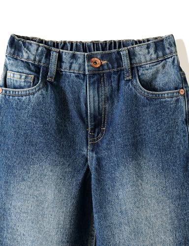 Image of Amazon Brand - Symbol Girl's Cotton Barrel Jeans