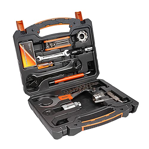 Varstrom Fahrrad Reparatur Werkzeug Set, 23-teiliges Fahrrad Werkzeug Set, Fahrrad Werkzeugkoffer, Fahrradwerkzeugset für für Mountainbike Rennrad, Bike Tool Set mit Tragekoffer Cover