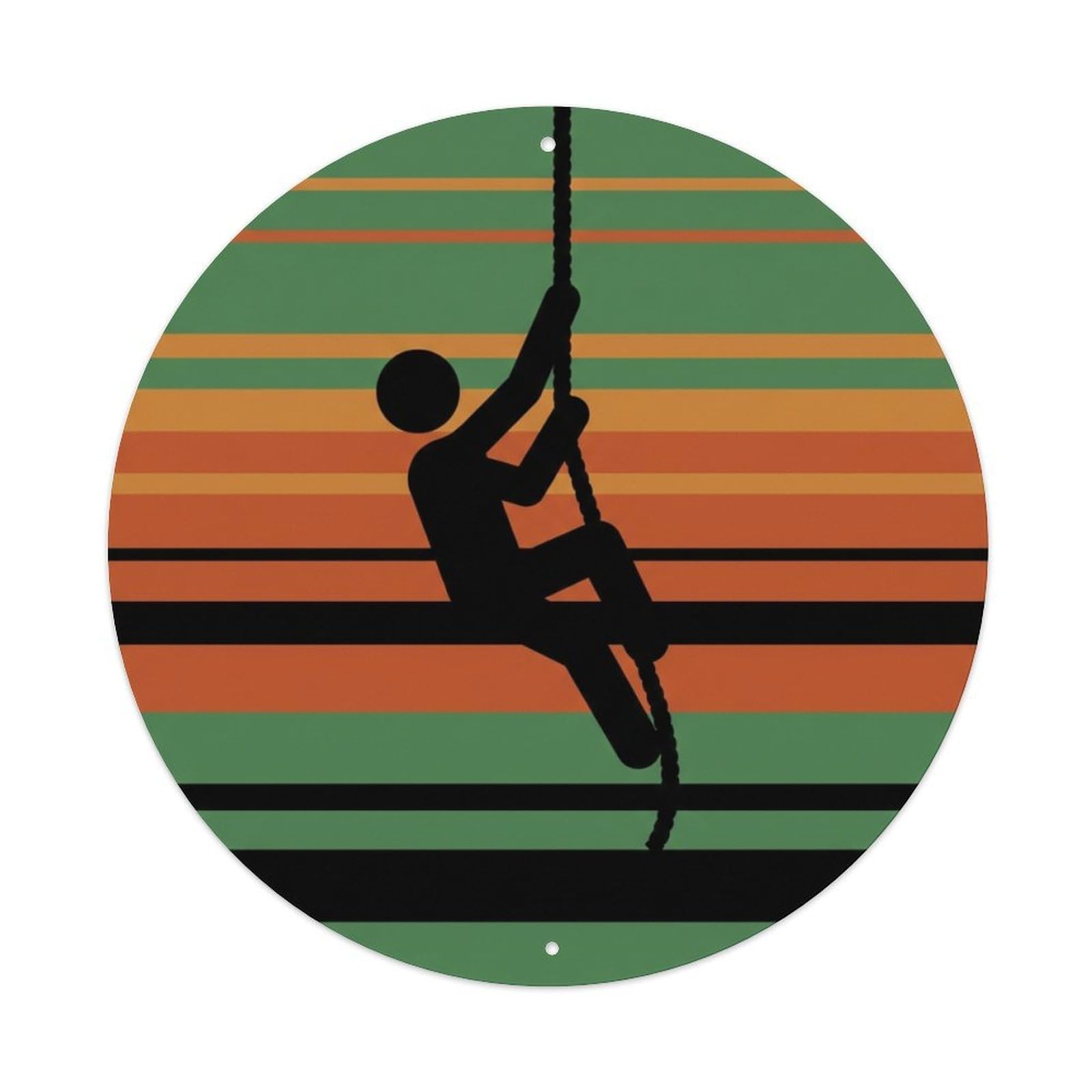 Fyrn Style Metal Tin Sign Gym Fitness Workout Motivation Exercise Rope Climb