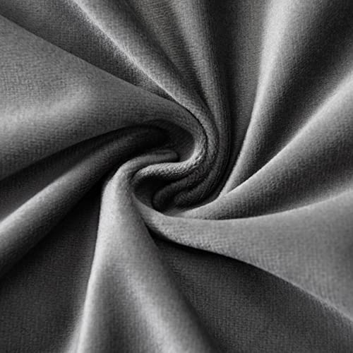Image of JUSPURBET 12x20 Velvet Lumbar Throw Pillow Covers Set of 2,Dark Gray | Modern Soft Decorative Cushion Covers with Hidden Zipper for Couch Sofa Bed Living Room Bedroom Home Decor