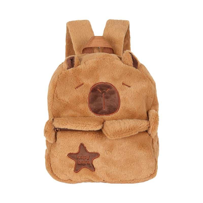 MOCHILA COSTAL LUXCEL INFANTIL CAPIVARA 11' MARROM