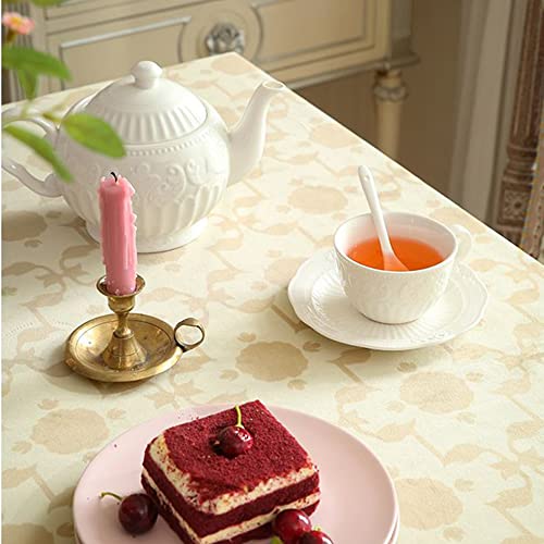 Nappe rectangulaire imperméable treillis retro 130x180 pour table à manger - 4