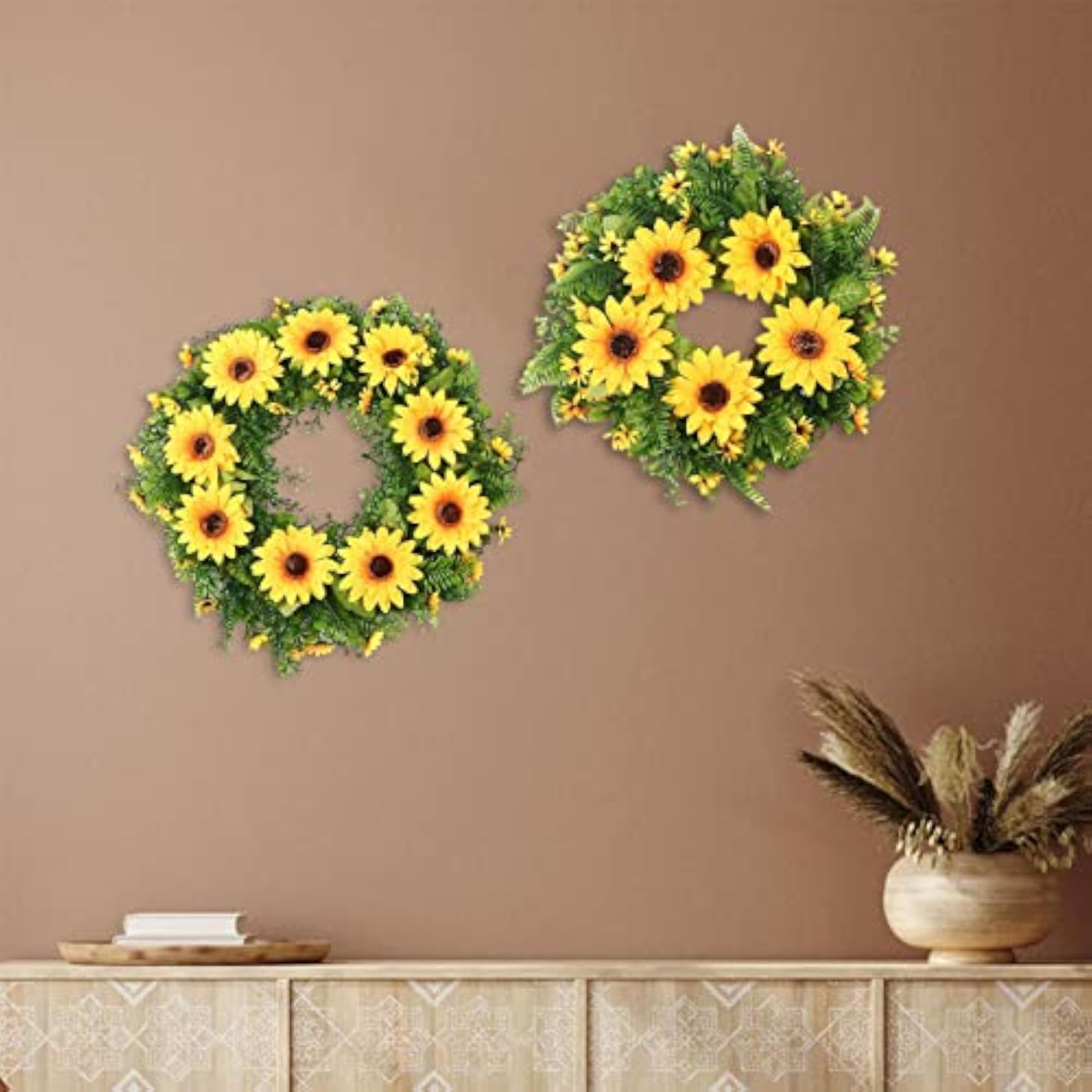 Artificial Sunflower Wreath Floral Garland