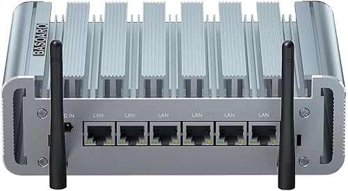 6 LAN Firewall Mini PC OPNsense Celeron J4125 DDR4 16 GB RAM 512 GB SSD 1 TB HDD Red Seguridad Servidor HD COM USB VPN sin ventilador computadora de