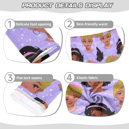 ALAZA Girls' Leggings Children's Yoga Pants Skinny Printed Dance African Woman 1 Comfortable 4T2