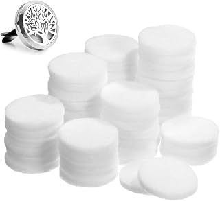 COHEALI 50Pcs Mini Diffuser Refill Pads Microfiber Absorbing Pads Circle Essential Pads Round Refill Aroma Pad for Humidifier Diffusers Home Car