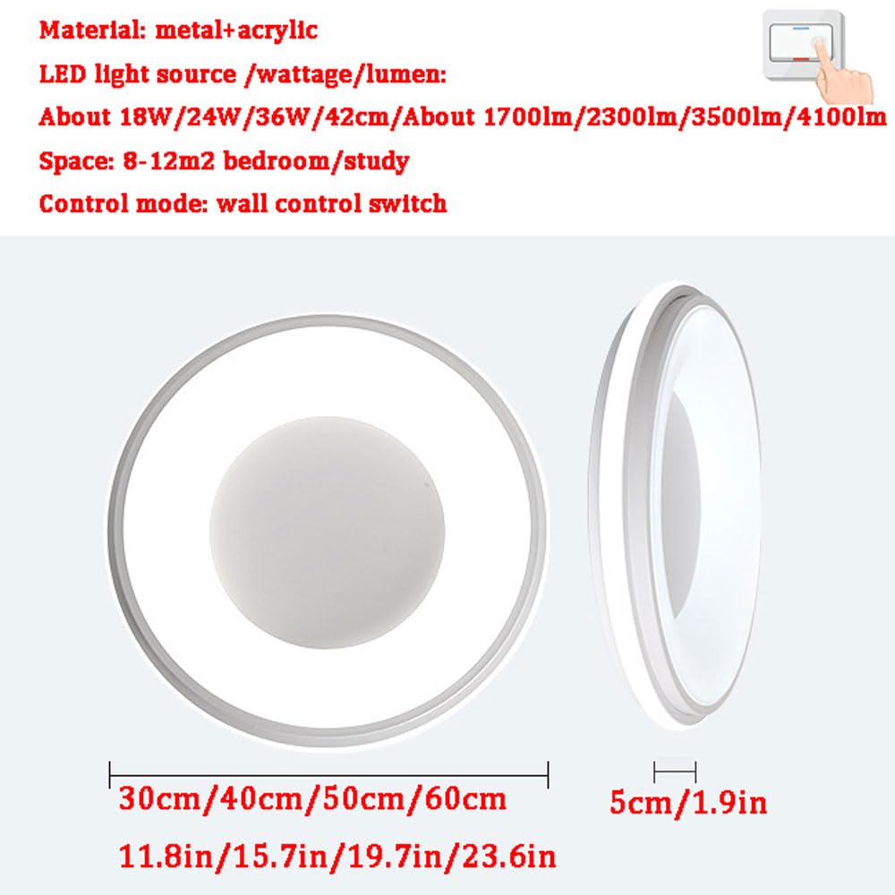 Projekt sufitowy, oświetlenie boczne, makaronik, żelazne lampy sufitowe LED 2700K-6000K, możliwość wyboru, energooszczędny żyrandol, nowoczesne, okrągłe, blisko sufitu, do sypialni,