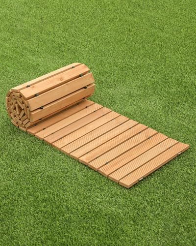 VEVOR Wooden Garden Pathway, 8 ft L x 17 in W, Non-Slip Straight...