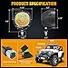 Auxbeam 4 Inch LED Offroad Lights with 6 Modes + 4 inch LED Pod Covers for Truck Pickup SUV ATV UTV 4x4 Jeep Wrangler