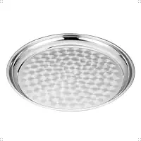 Forma Assadeira Redonda de Aço Inoxidável para Pizza 36cm Ideal para Assar Pizzas Caseiras Com Excelente Qualidade Resistente e Durável