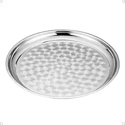 Forma Assadeira Redonda de Aço Inoxidável para Pizza 36cm Ideal para Assar Pizzas Caseiras Com Excelente Qualidade Resistente e Durável