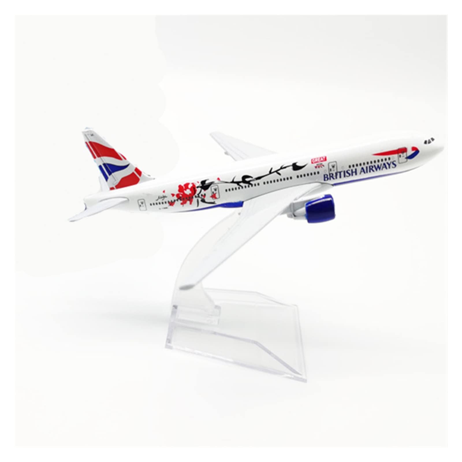 Feng Shui， 16CM samolot nadający się do Boeing B777 ze stopu śliwki odlewany ciśnieniowo zabawkowy Model samolot prezent kolekcja wystawowa Hobby zestaw do gier