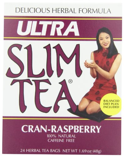 Ultra Slim Tea, Cran-Raspberry, Tea Bags, 24-Count Box (Pack of 4)