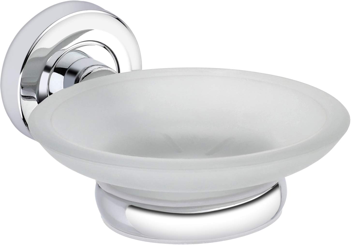 aligarian Stainless Steel and Glass Bathroom Wall Mounted Soap Dish with SS Holder