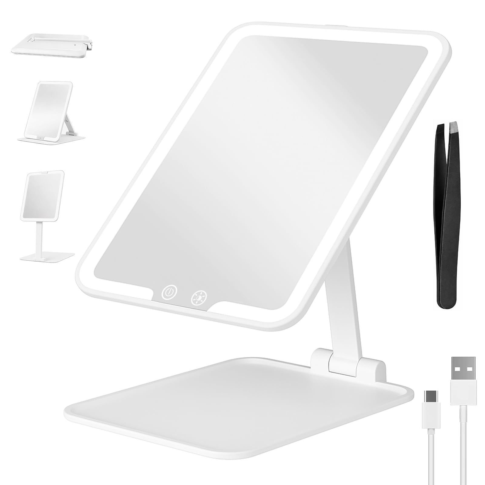 Amazon.com: MKUMIR 15X Travel Makeup Mirror with Lights