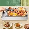 1800W Commercial Electric Grill Electric Smokeless Barbecue Oven Grill Portable Outdoor Tabletop Barbeque Roaster BBQ Grill Stove for BBQ Equipment Picnics Family Gatherings 110V