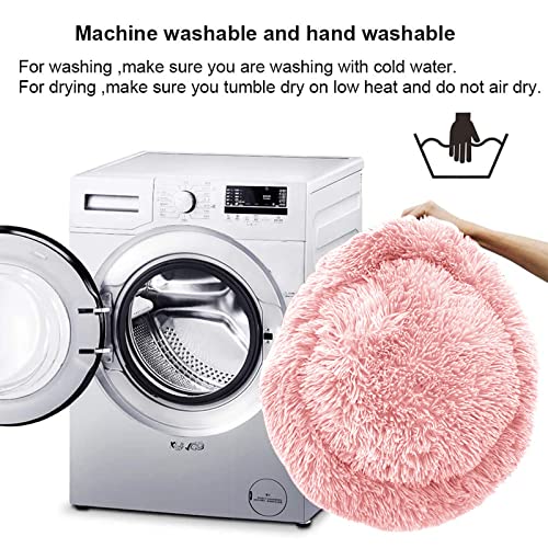 Nisrada Cuccia per gatti da interni, 60 cm, per cani di piccola taglia, lavabile, rotonda, per cuccioli e gattini, con fondo antiscivolo