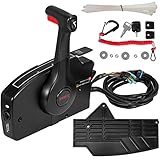 Mophorn Outboard Remote Control Side Mount 881170A13 with 14 Pin Outboard Motor Controls 15 Feet...