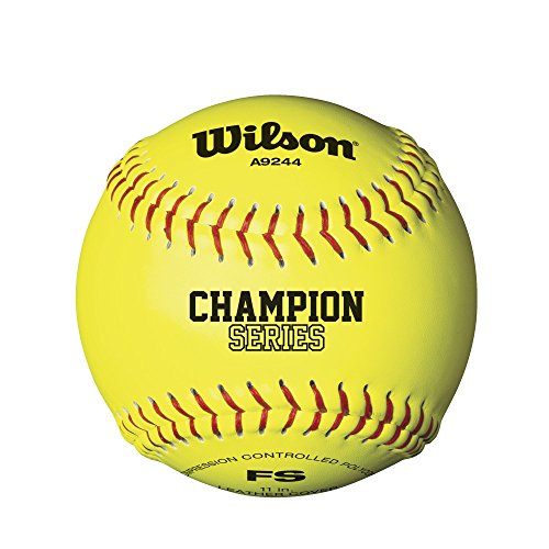 Softball Wilson A9244 Cuir jaune optique balle de match 27,9 cm