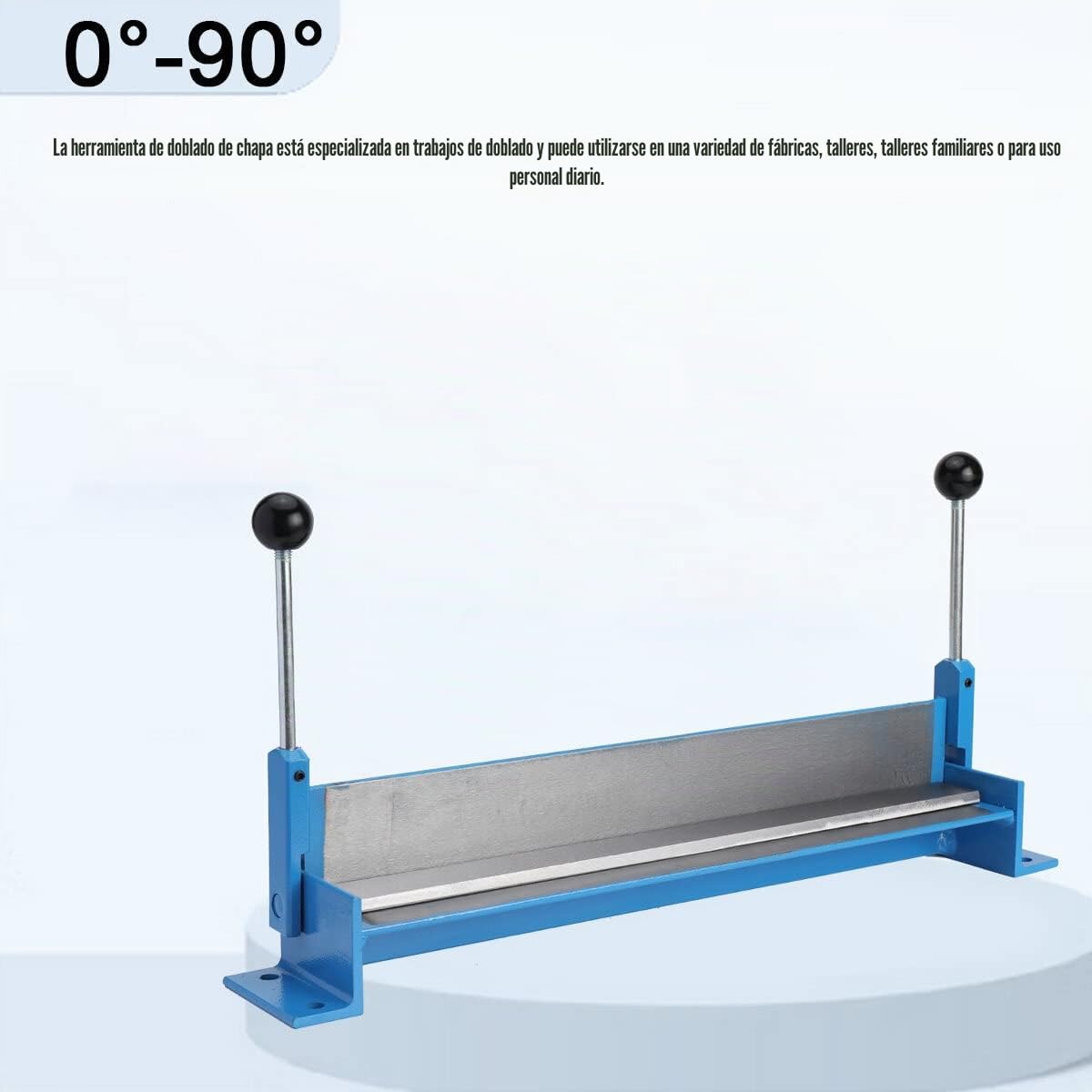 Plegadora de Chapa Manual Dobladora de Hierro 460mm, Banco Doblador para Dobladoras de Plástico, de Metal, Herramienta Bricolaje de Doblado, Máx 90°, Grosor 1,2 mm