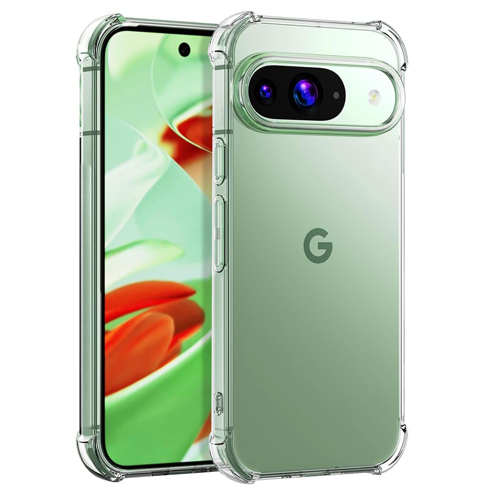 MARGOUN For Google Pixel 9 Case Clear Slim Phone Case Cover Anti-Scratch,Drop Protection Reinforced Bumper TPU Hard PC Back Shockproof Protective Case with Camera Protection Designed (Google Pixel 9)