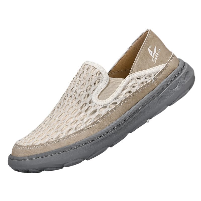 Men's Slip On Loafers Hands Free Shoes Walking Casual Boots Comfortable Breathable Outdoor Office Business