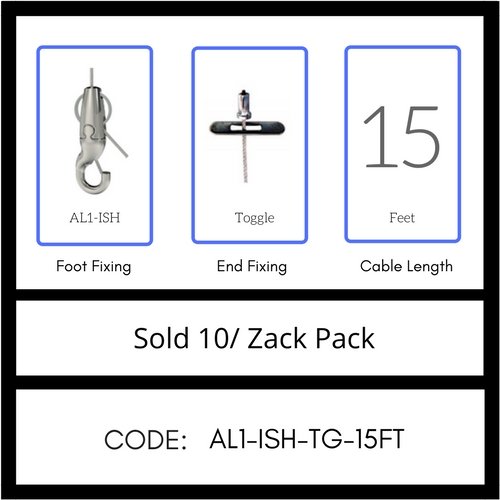 GRIPPLE UL Approved Angel Integrated Hook Hanger, Sold 10/Zack Pack, Made in USA (AL1-ISH-TG-15FT)