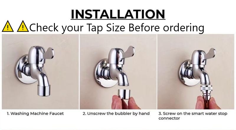 Image of KATHORWARES Stainless Steel Tap Nozzle Connector, Hose Barb Adapter, Faucet Fitting for Kitchen, Bathroom,Washing Machine,Garden||Leakproof||Jet Spray Male /Female Connector