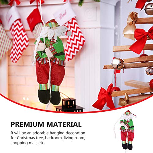 CLISPEED Boneca De Corda De Escalada De Natal Escada De Corda Papai Noel Natal Pendurado Papai Noel