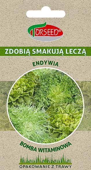 Cychorium endivia mieszanka nasion cykorii pożywne warzywa liściaste idealne do sałatek wytrzymałe i wytrzymałe odmiany opakowanie przyjazne dla środowiska 100 nasion 2 g