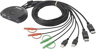 SpeaKa Professional SP-KVM-220 2 Port KVM-Umschalter Display-Port 4096 x 2160 Pixel