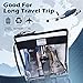 Rough Enough TSA Approved Clear Toiletry Bag for Women Travel Waterproof Cosmetic Makeup Organizer Pouch with Zipper Pocket Airline Beach Essentials