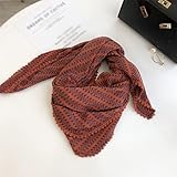 CCBUY Écharpe plissée rétro Protection chaude colonne cervicale climatisation épaule garde châle dames écharpe carrée