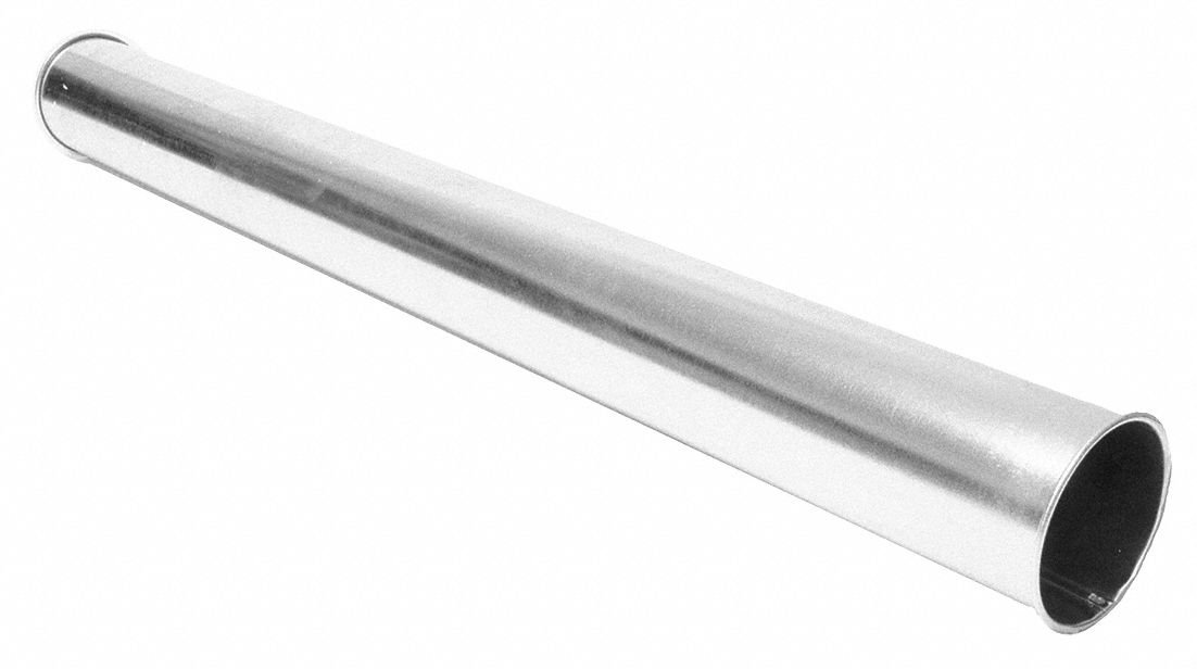 NORDFAB Galvanized Steel Quick Fit Duct, 8" Duct Fitting Diameter, 59" Duct Fitting Length