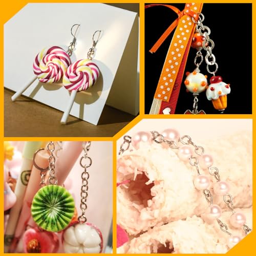 ElevateTech 860 Stück Kleine Ösenschraube Mini-Ösenschrauben, Robuste Ösenschrauben Bolzen Haken Ringschrauben zum Aufhängen von Kunstwerken Kunstprojekten Diademen und Schmuckherstellung (Silber)