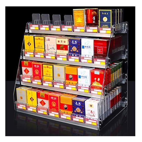 Empujador de cigarrillos automático para estante de tienda con acrílico transparente