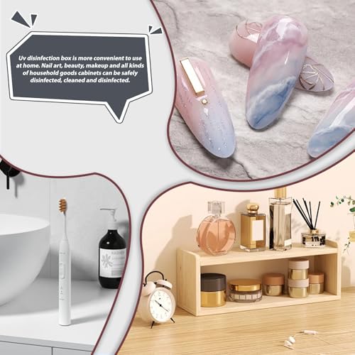 Professionelle Nail Art Sterilisator Box: WIYETY UV Lampe Sterilisator, Professionelle UV Desinfektionsgerät Mit Leisem Betrieb Geeignet für Nagelwerkzeuge und Nagelsalons (Schwarz)