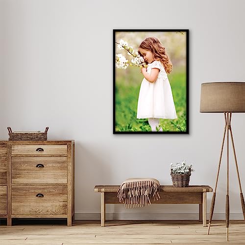 Americanflat 20x28 Picture Frame with Polished Plexiglass - Streamline Collection - Thin Border Picture Frame for Wall Display - Hanging Hardware Included - Black