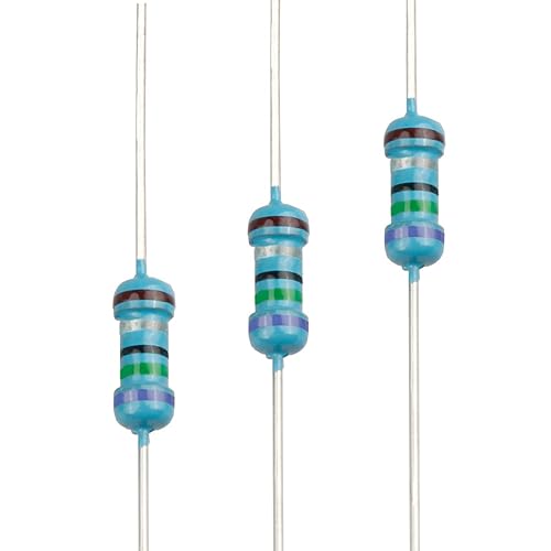 Miniatura 114 de 100pcs 2.2K ohm Resistor 1/4w (0.25 W) Resistencia fija de película metálica de tolerancia ±1%, múltiples valores de resistencia opcional