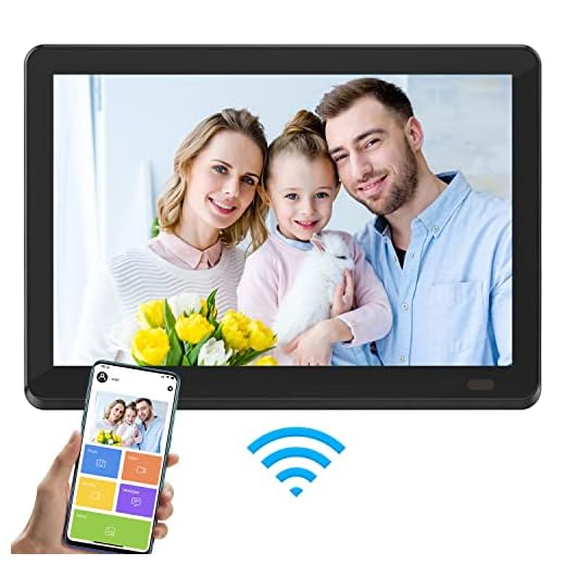 2022 Newest 10 Inch WiFi Digital Picture Frame, Built-in 16GB Smart Digital Photo Frame Supports Wireless APP & Email Photo Transfer, Batch Upload, Auto-Rotation and Touch-Screen Operation