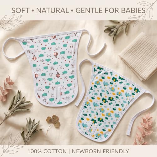 Image of Blushbaby Pack of 8 - Pure Cotton Padded Nappy for Newborn Baby 0-3 Months | Double Layered, Extra Soft & Breathable Cotton Langot | Reusable & Washable Cotton Nappy for Baby Boy & Girl | Newborn Baby Essentials
