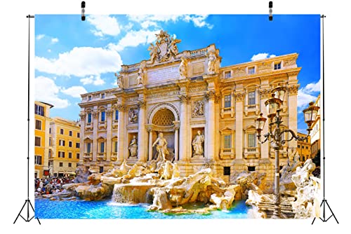 BELECO Fondo Fotográfico Tela 5x3ft Fontana di Trevi miniatura 4