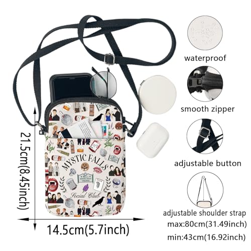 KEYCHIN Damon Brothers Crossbody Bag Damon And Elena Fans Gifts Mystic Falls Social Club Shoulder Bag Stefan Fans Gifts2