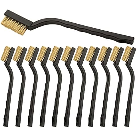 12 Pcs Heavy Duty Brass Wire Brushes Cover