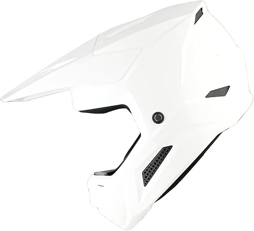 Miniatura 5 de 1Storm Casco de motocross juvenil para niños, casco ATV BMX MX Dirt Bike Go Kart Adolescente Blanco Brillante