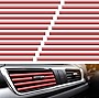 Frienda 20 Pieces Car Air Conditioner Vent Outlet Decoration Strips Universal Waterproof Bendable Car Vent Outlet Trim Decoration Car Interior Accessories for Straight Air Vent Outlet (Red)