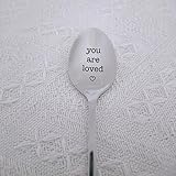 Presente de aniversário de dia dos namorados para marido esposa romântico você é amado colher presentes para avó pai presente de aniversário de Natal para namorado irmã colheres de sorvete gravadas 20